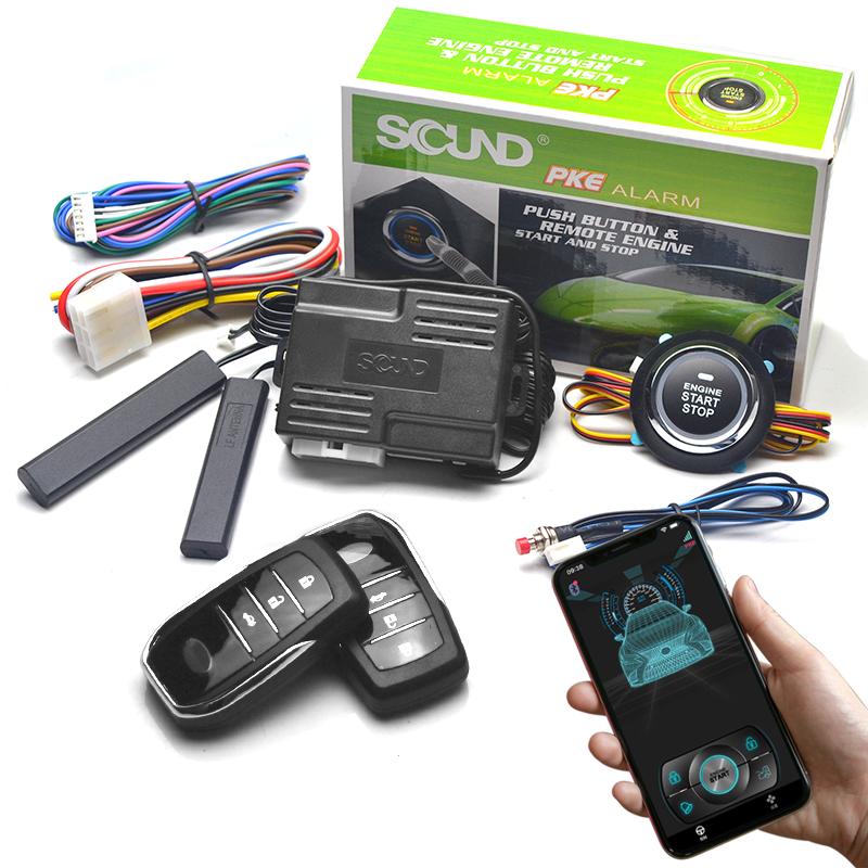 Remote Starter and Car Alarm Smart App Remote Start Stop System for Cars Engine Push Start System with Auto Ignition Button
