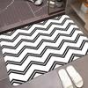 Modern Black White Chevron Floor Mat – Machine Washable, Non-Slip Soft Rug for Bathroom, Entryway, Bedroom | Indoor/Outdoor Use