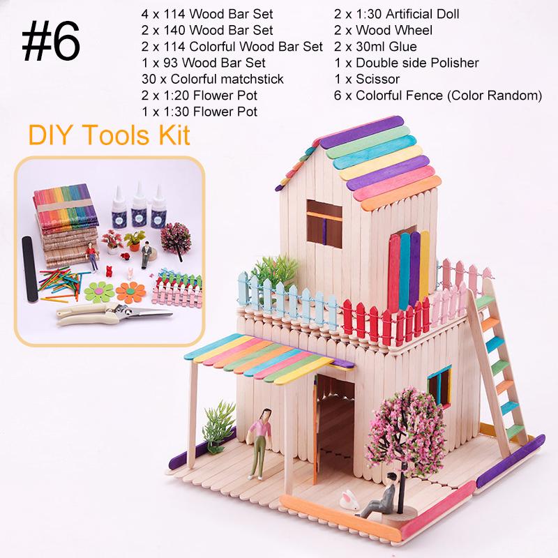 Buy DIY Miniature Dollhouse Model Wooden Toy Mini Furniture Hand
