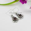Labradorite Gemstone Earrings: Round Sterling Silver Boho Earrings