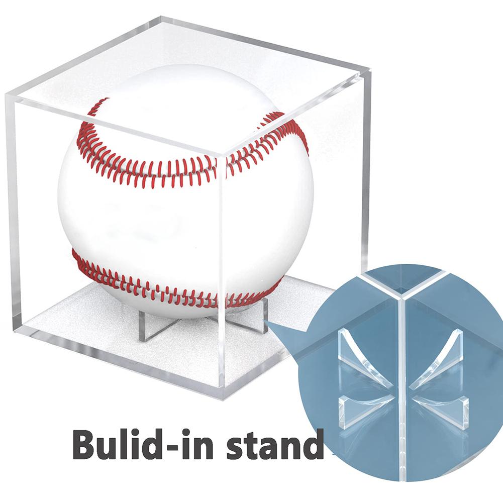 Clear Baseball Box Display Acrylic Transparent Baseball Organizer Case Dustproof UV Protection Perfit For Memorable Collection