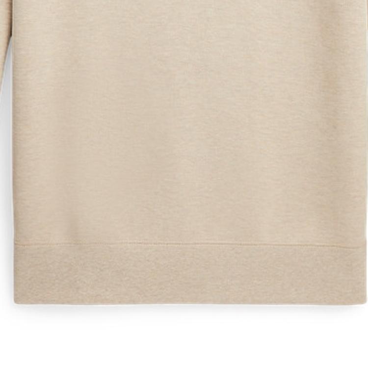 Polo Ralph Lauren Logo Embroidered Solid Color Crew Neck Long Sleeve Sweatshirt Men Sweatshirt Khaki MNPOKNI16823196-250