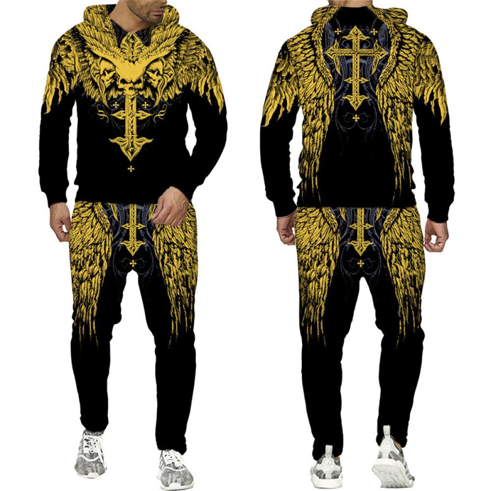 Готическая толстовка с принтом черепа/спортивный костюм с 3D-принтом — фото 20