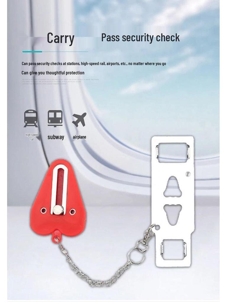Portable Double-Hole Door Latch Lock - Anti-Theft Security Door Blocker for Hotel Rooms