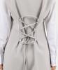 Catharsis Contrast Corset Collar Dress Beige One Size