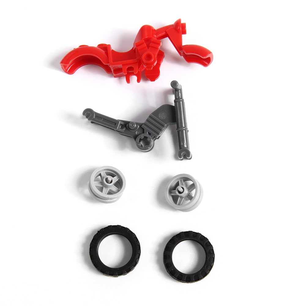 Motorcycle Blocks, Vehicle Parts, Classic Compatible, 4 Colors, 12 Units