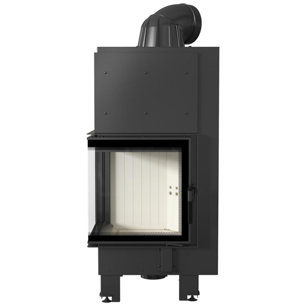 Steel fireplace KRATKI MBN left 8 kW Ø 200 Bent glass