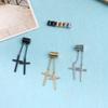 3Pairs Stud Earrings with for Cross Dangle for Men Women Stainless Steel for Cro
