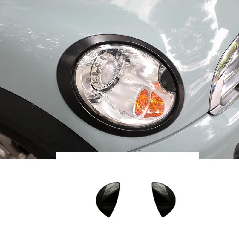 Dla MINI Cooper/S/ONE R55 R56 R57 R58 R59  (2. generacja) Czarna Nakładka na Reflektor naklejka akcesoria samochodowe