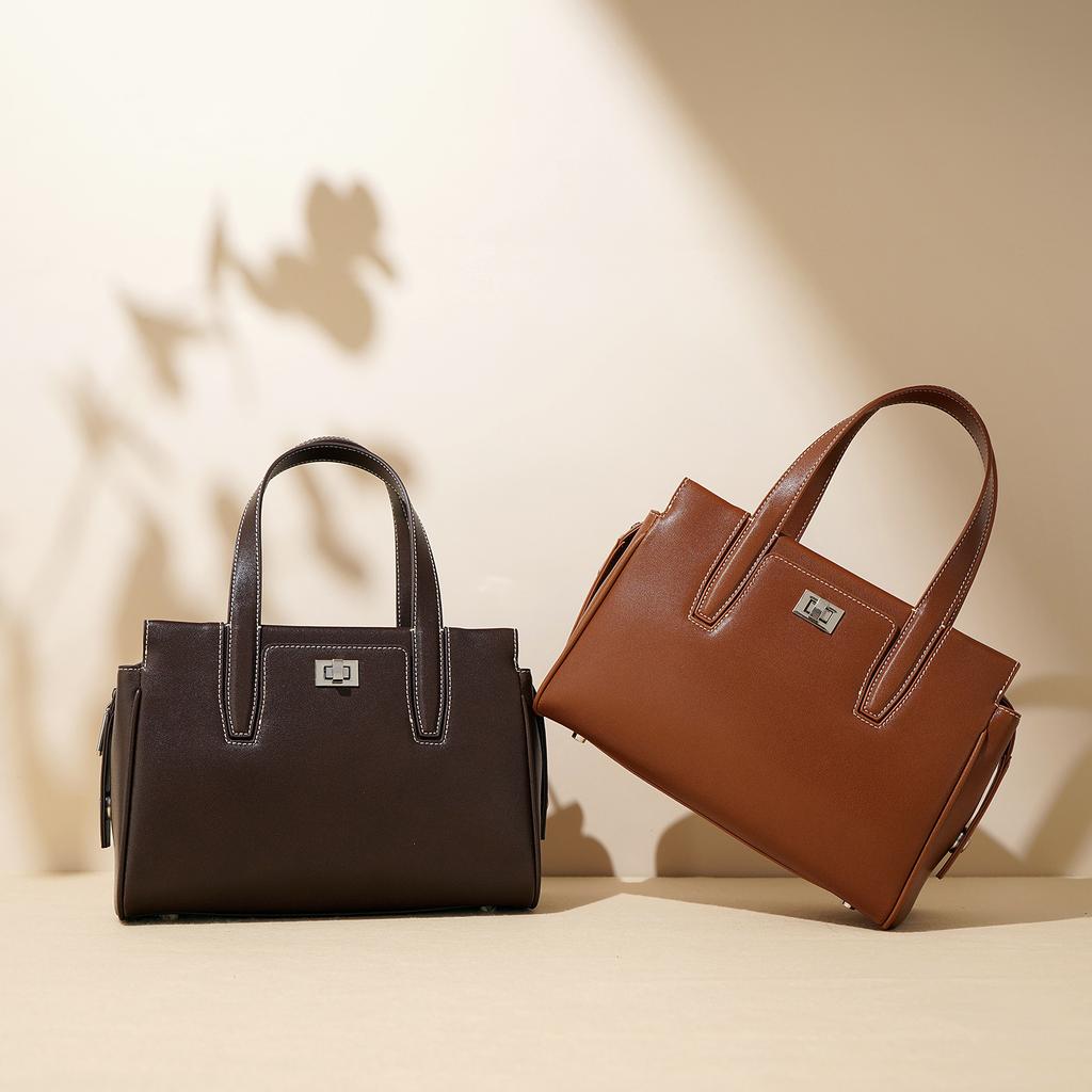 Shoulder Bag New Cowhide Large-capacity Versatile Commuter Portable Messenger Bag Women's Bag