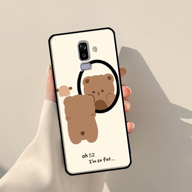 

Чехол с коричневым мультяшным милым медведем для Samsung Galaxy J3 J5 J7 2017 A3 A5 J1 2016 J4 J6 Plus A6 A7 A8 A9 J8 2018 Coque J7 2017 -J730 -J7Pro
