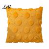 Soft Plush Cushion Cases Throw Pillow Cover Heart Embroidery Case with 3D Bowknot Jacquard Decorative Pillows for Anniversary Fluffy Couch