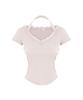 Leijeumiya Lily Halterneck Lace Top [Baby Pink]