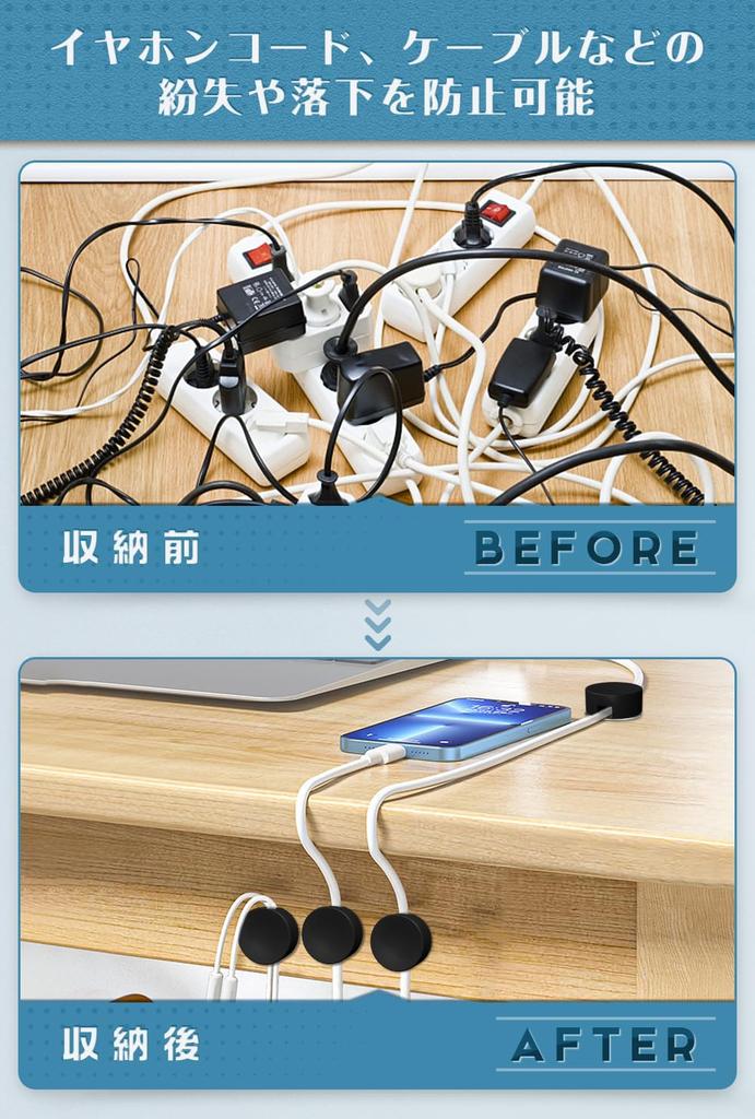 Maveek Super Strong Magnetic Cable Holder, New Magnetic Holder, Cable Clip, Cable Management System, Drop and Loss Prevention, with Metal Plate,