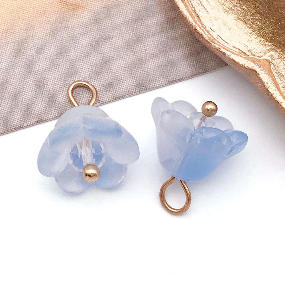 Lily of the Valley Glass Pendant Charm for DIY Jewelry