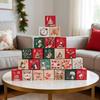 24-Day Empty Christmas Countdown Box Set Numbered Fillable Containers for Candy Chocolate Winter Holiday Decoration Organizer
