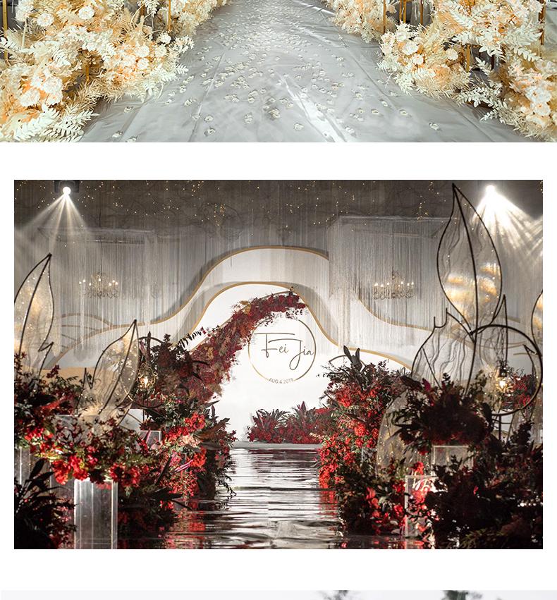 Wedding Aisle Blue Artificial Flower Row Decoration