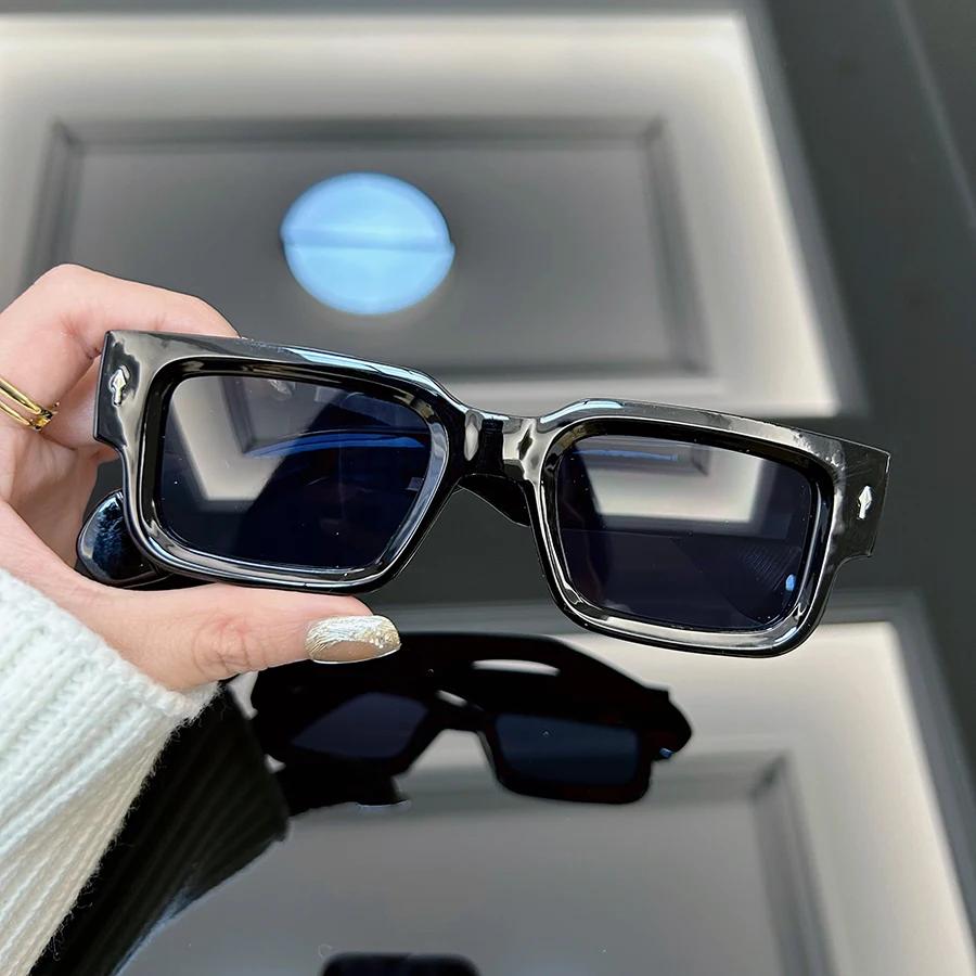 Fashion Square Sunglasses Men Women Brand Designer Retro Sun Glasses Male Female Rectangle Frame Vintage Rivet