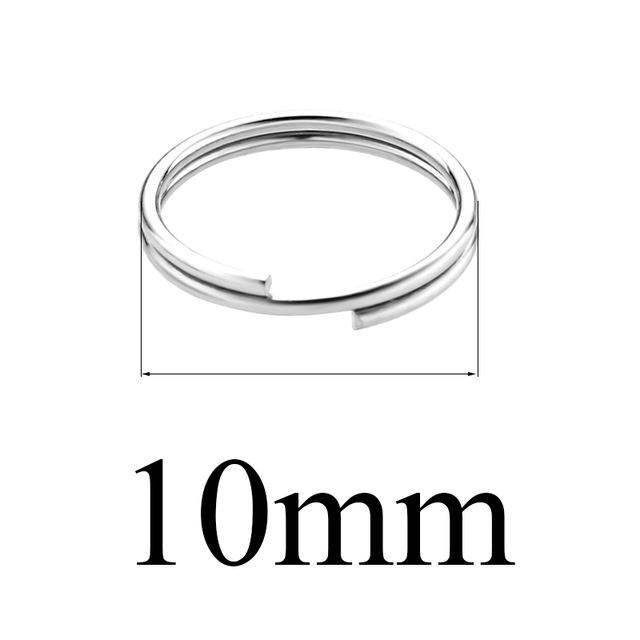 Semitree 100pcs Stainless Steel Split Rings Jump Ring Double Ring Connector for DIY Key Chains Jewelry Making Accessories 8mm