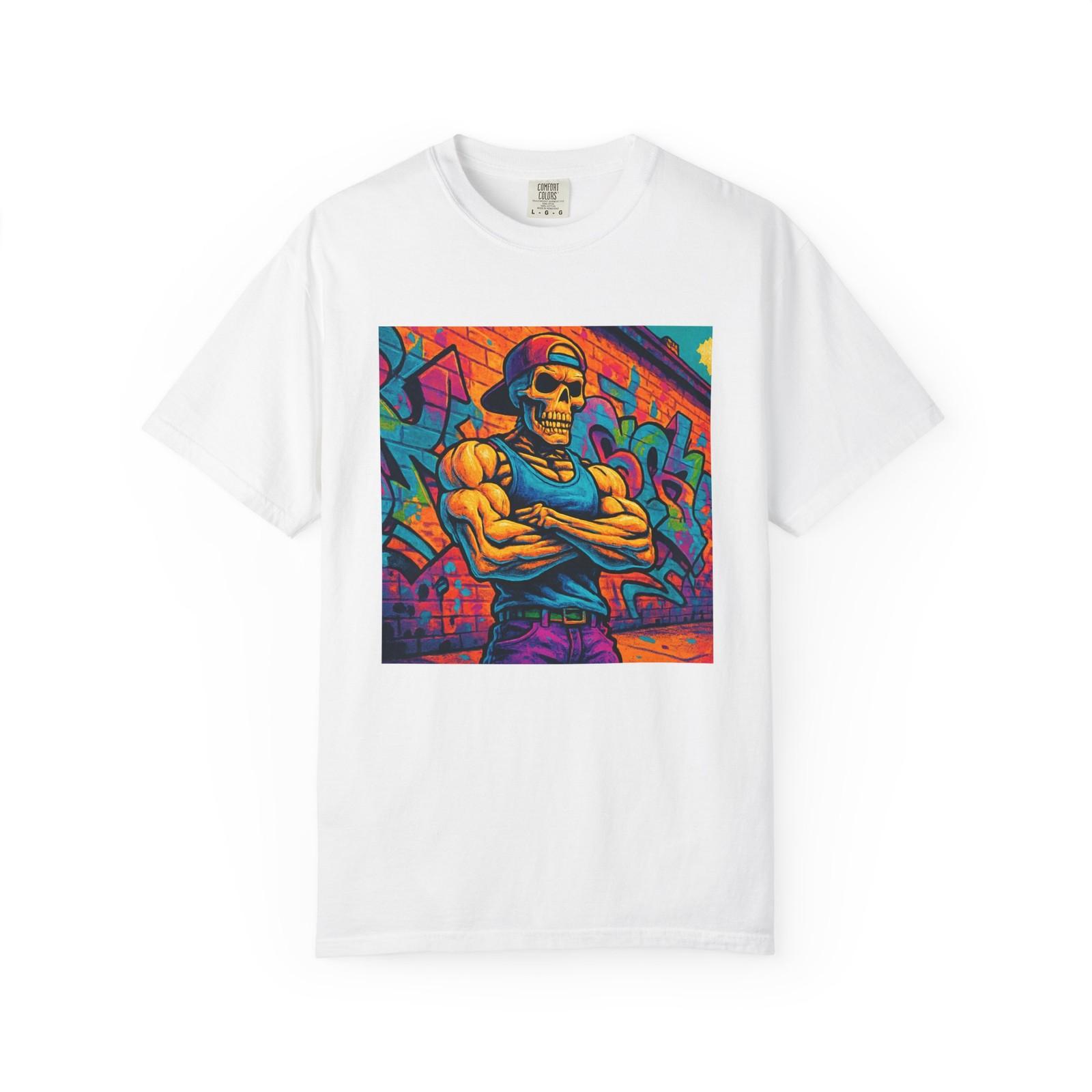 Vibrant Skeleton Graphic Tee, Streetwear T-Shirt, Urban Style Shirt, Cool [...] S