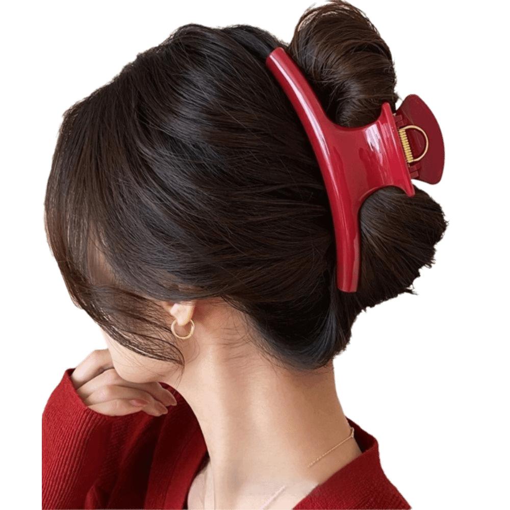 Solid Color Large Hair Clip 15cm Size Hair Accessories Elegant Hair Claw Clip  Daily Wear
