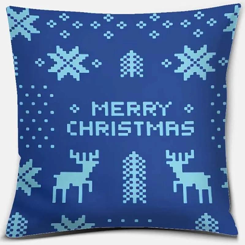 

Наволочки с рождественской тематикой Аксессуары для автомобиля Офис Санта-Клаус Гостиная Диван Домашние наволочки 40x40cm