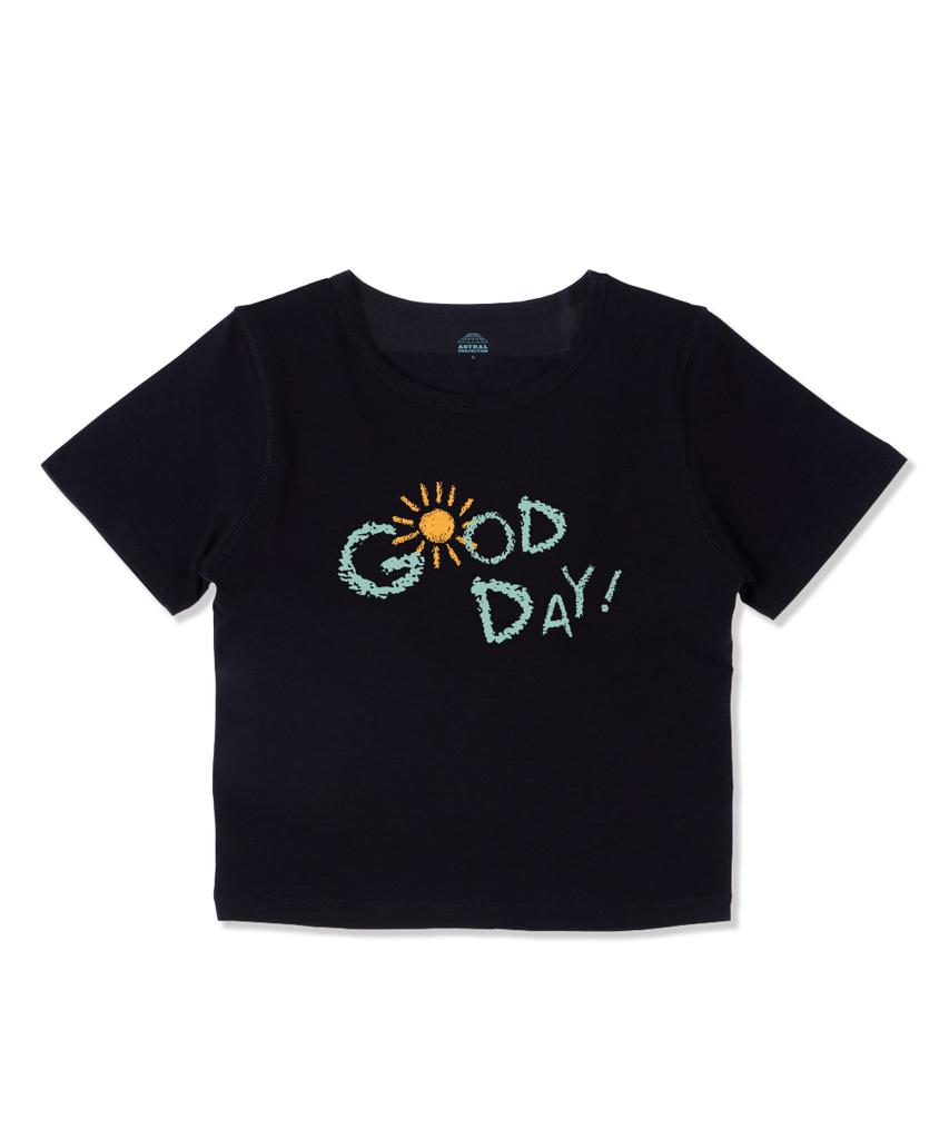 ASTRAL PROJECTION Good Day Supima Spandex Crop Top_Black
