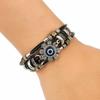 Metal Buckle Bracelets Leather Hand Chain Fashion Wristband  Couple Jewelry Gift