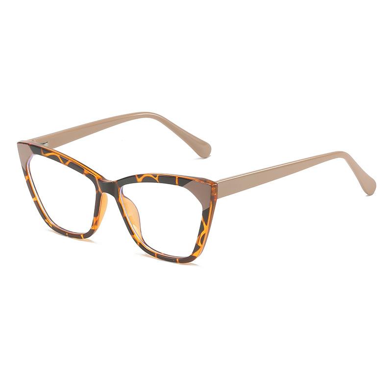 Tr90 Plain Glasses Large Frame Glasses Frame Women Plain Face Big Face Thin Flat Light Anti-Blue Light With Myopia Frame