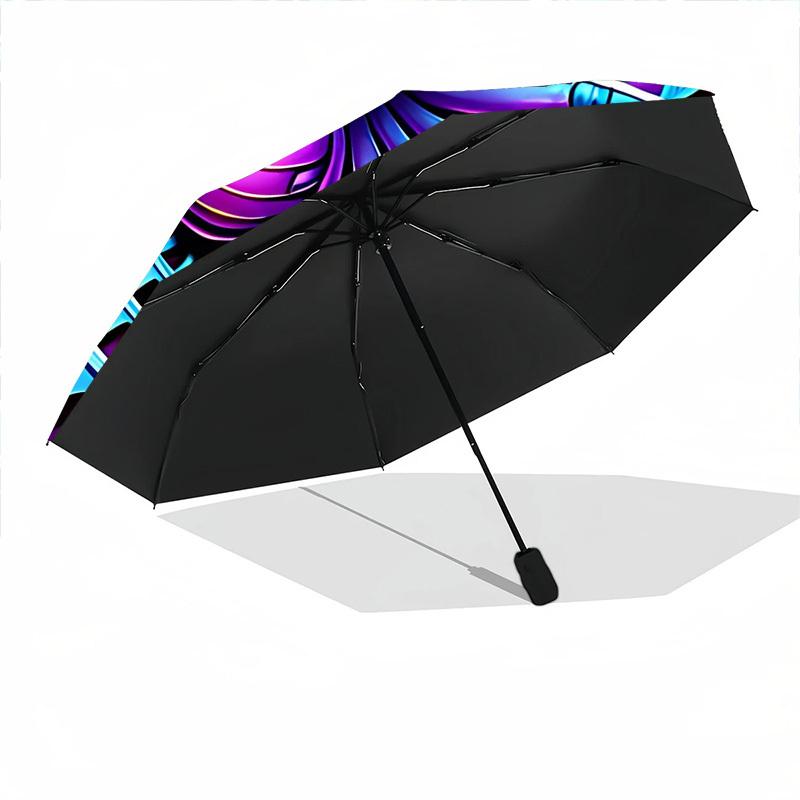 1pc Spider Web Automatic Folding Umbrella - Design, Durable Iron Frame for Travel, Outdoor, Beach Fashion Accessory A0920014