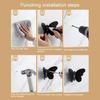 Space Efficient Butterfly Hooks Stylish Stainless Steel Butterfly Shape Hooks Hangers For Bathroom Decors