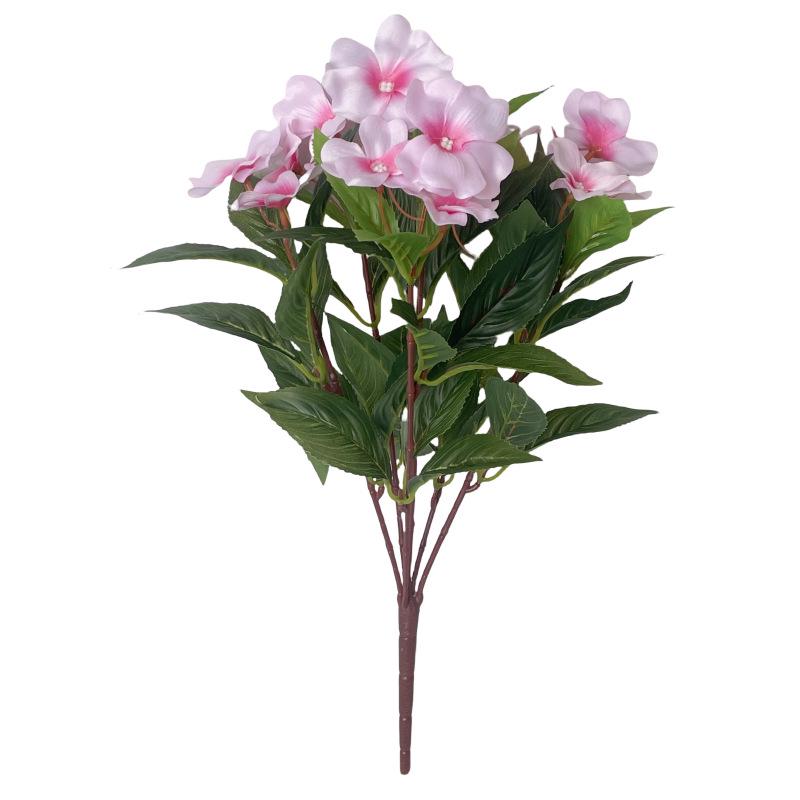 Cross-border Silk Impatiens Fake Flowers for Home, Dining Table, Garden, Fence, or Courtyard Decor.