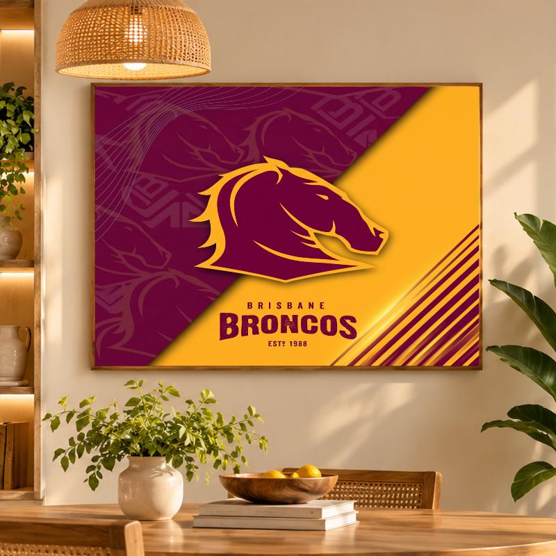 5D Diamond Painting Brisbane Broncos DIY Full Drill Diamond Art Kit Home Decoration
