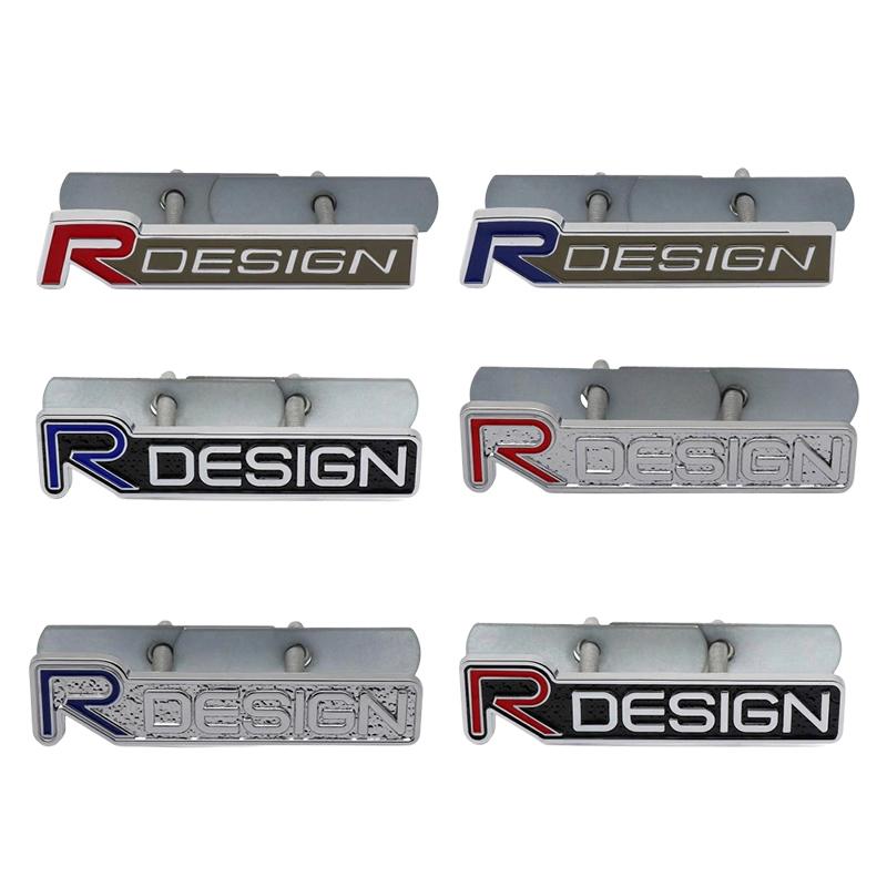 3D Metal Badge Car Front Grille Badge Body Trunk Decoration Accessories For Volvo Rdesign V40 V50 S40 S80 XC60 S90 XC90 S60 V90