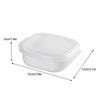 6Pcs Multipurpose Double Layer Food Storage Containers White Clear Rice Crisper BPA-Free Stackable Rices Freshing Box Meal Prep