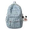 Schoolbag Junior High School Student High School Student Schoolbag Women's Casual Plaid Schoolbag Large Capacity Commuting Campus Versatile Travel 