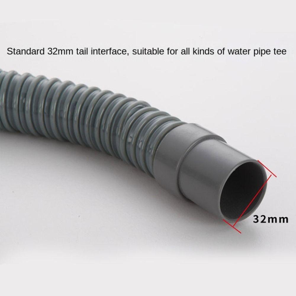 1m Drain Pipe Double Screw Oral Extension Hose Fittings Tightness Flexible Sink Drain Kitchen Sink