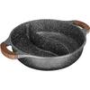 Sitram 716948 Sauteuse 2 compartimenten Ø28 cm gietaluminium anti-aanbaksteen-effect zonder PFOA, inductie