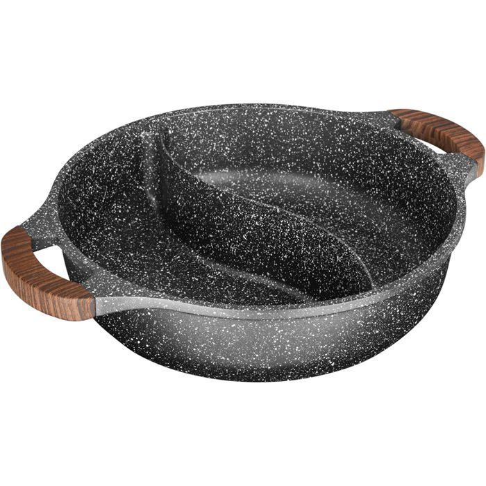 Sitram 716948 Sauteuse 2 compartimenten Ø28 cm gietaluminium anti-aanbaksteen-effect zonder PFOA, inductie