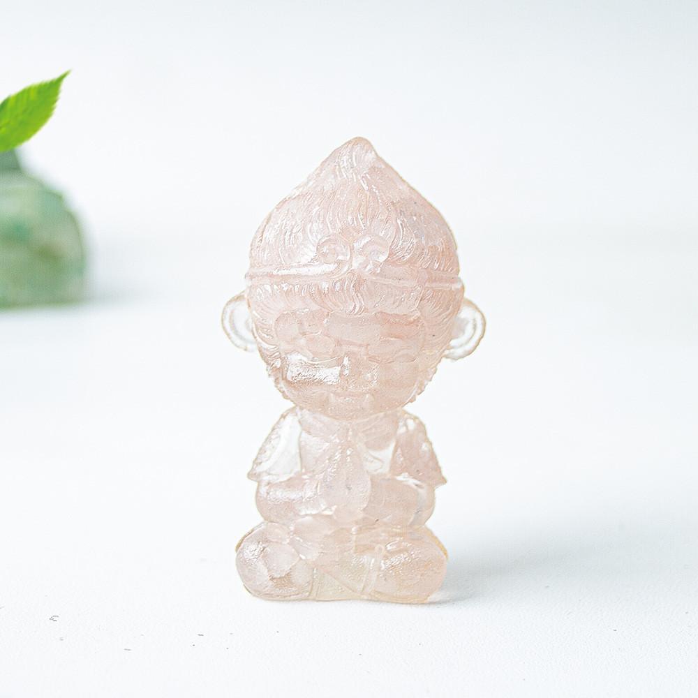 Tree Resin Craft Monkey King Statue With Natural Water Crystal For Home Decoration And Collectors
