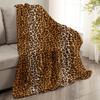 1 Stück Leopardenmuster Decke Überwurf für Bett Sofa Reise und Camping Super Weich Gemütlich Flauschig Bedruckte Flanelldecken für Alle Jahreszeiten