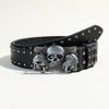 Trendy Belt Men's Skull Belt Punk Snap Pants Belt Women