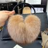 New Winter Real Fox Fur Earmuffs for Women Natural Fox Fur Scarves Dual Use Genuine Warmer Plush EarMuff Outdoor Solid Fur Scarf