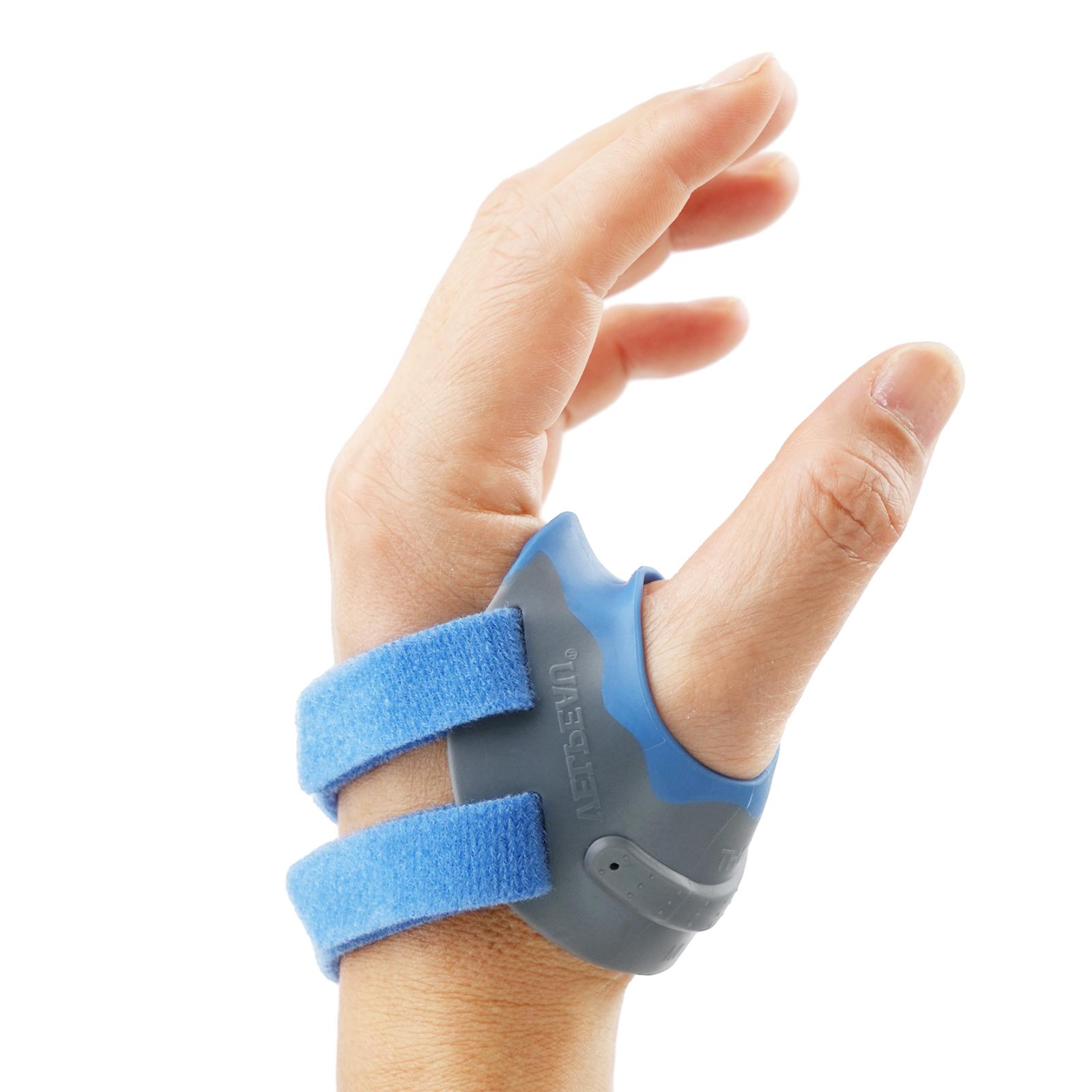 

Фиксатор для большого пальца при болях в суставах CMC, остеоартрите, артрите и тендините. Стабилизатор для поддержки большого пальца с эластичным рукавом. L-blue left