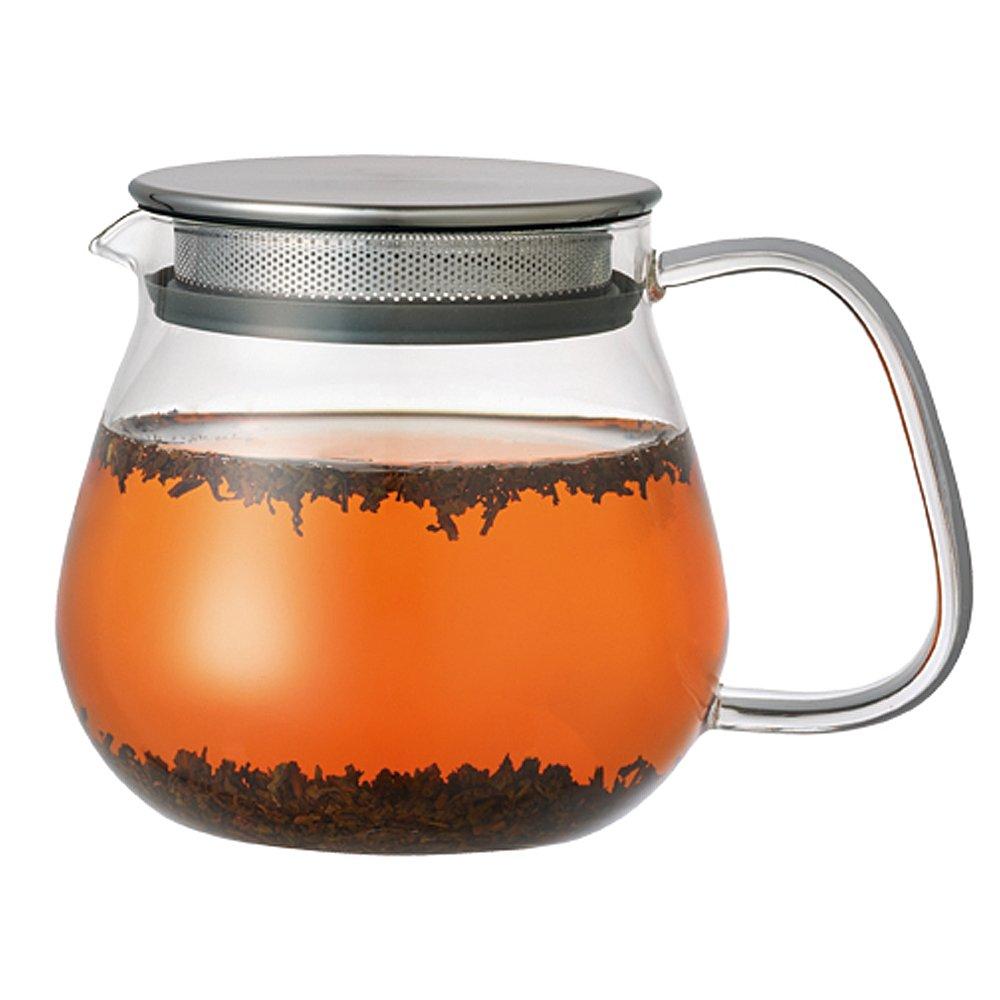 KINTO UNITEA One-Touch Teapot, 460ml, Heat-Resistant Glass, 8335