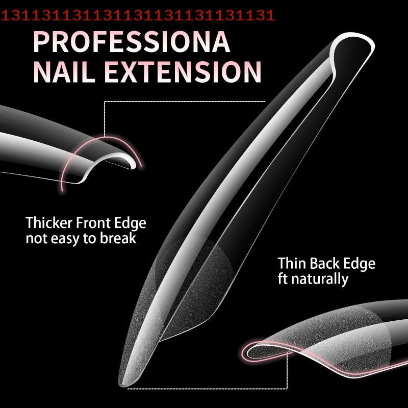 550pcs Semi-matte Fake Nails NO Polishing Press On False Nails Medium Short Design Nail Tips Salon Home DIY Fake Nail Extension