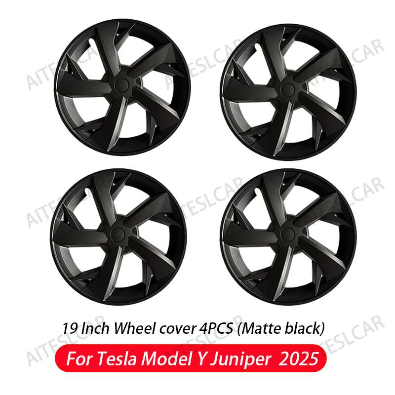 

4PCS 19 Inch HubCap for Tesla Model Y Juniper 2025 Hubcap Performance Replacement 19 Crossflow Wheels Cover Full Rim Accessorie For Tesla