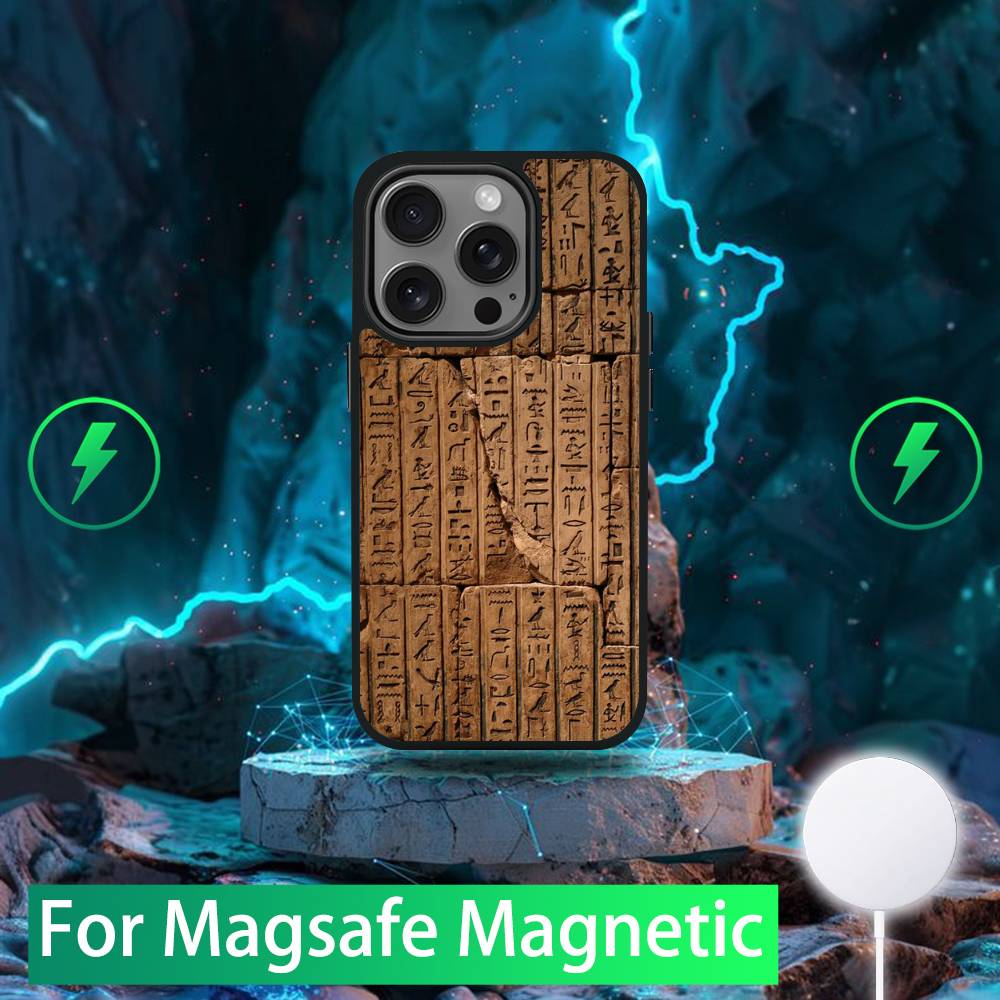 

Чехол для телефона Древний Египет для iPhone 16,15,14,13,12,11,Pro,Max,Plus,Mini,SE Новый Магнитный Беспроводной Зарядник Magsafe iPhone12PROMAX