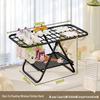 Foldable Balcony Clothes Drying Rack with Storage for Baby Clothes, Socks, and Underwear