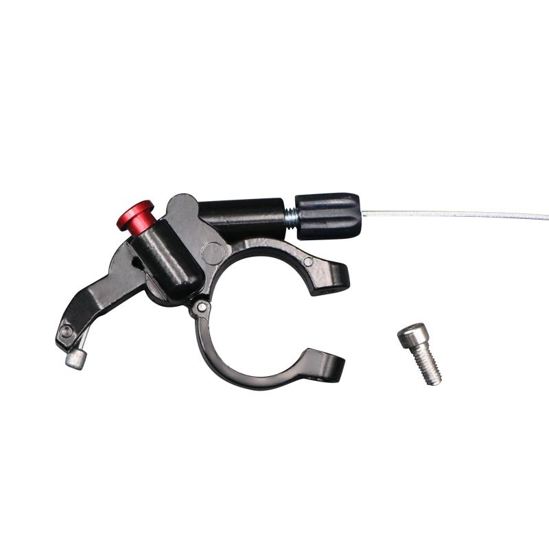 Comutator cu pârghie de comandă de la distanță pentru furcă de bicicletă, cu cablu, Buton de blocare din aliaj de aluminiu